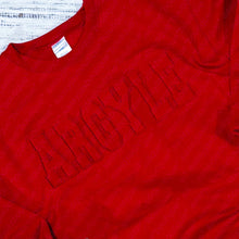 Load image into Gallery viewer, ARGYLE EAGLES: Argyle Double Fleece Applique Sweatshirt-Red