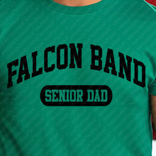 Load image into Gallery viewer, LDHS FALCONS: BAND Classic Arch Green/Black Tee or Sweatshirt