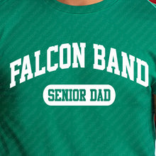 Load image into Gallery viewer, LDHS FALCONS: BAND Classic Arch Green/White Tee or Sweatshirt