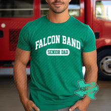 Load image into Gallery viewer, LDHS FALCONS: BAND Classic Arch Green/White Tee or Sweatshirt