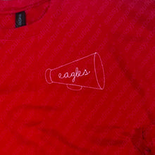 Load image into Gallery viewer, ARGYLE EAGLES: CHEER Eagles Megaphone Sweatshirt-Red
