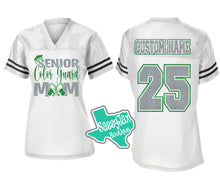 Load image into Gallery viewer, LDHS FALCONS: COLOR GUARD Senior Mom Jersey-WHITE