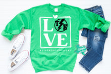Load image into Gallery viewer, Thunder Extreme: "LOVE" Green Tee or Sweatshirt
