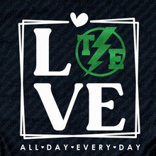 Load image into Gallery viewer, Thunder Extreme: "LOVE" Black Tee or Sweatshirt