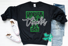 Load image into Gallery viewer, Thunder Extreme: "Leopard T" Black Tee or Sweatshirt