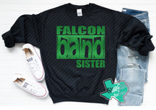 Load image into Gallery viewer, LDHS FALCONS: BAND Custom Family Black Tee or Sweatshirt