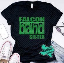 Load image into Gallery viewer, LDHS FALCONS: BAND Custom Family Black Tee or Sweatshirt