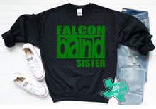 Load image into Gallery viewer, LDHS FALCONS: BAND Custom Family Black Tee or Sweatshirt