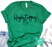 Load image into Gallery viewer, LDHS FALCONS: HIGHSTEPPERS Highsteppers Script Heart-Green