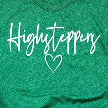 Load image into Gallery viewer, LDHS FALCONS: HIGHSTEPPERS Highsteppers Script Heart-Green