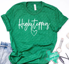 Load image into Gallery viewer, LDHS FALCONS: HIGHSTEPPERS Highsteppers Script Heart-Green
