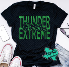 Load image into Gallery viewer, Thunder Extreme: "Thunder Extreme Athletics" Black Tee or Sweatshirt