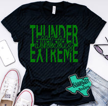 Load image into Gallery viewer, Thunder Extreme: "Thunder Extreme Athletics" Black Tee or Sweatshirt