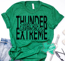 Load image into Gallery viewer, Thunder Extreme: "Thunder Extreme Athletics" Green Tee or Sweatshirt