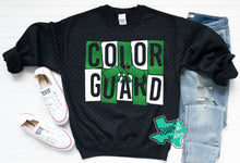 Load image into Gallery viewer, LDHS FALCONS: COLOR GUARD Block Color Guard Black Tee or Sweatshirt