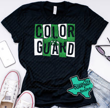 Load image into Gallery viewer, LDHS FALCONS: COLOR GUARD Block Color Guard Black Tee or Sweatshirt