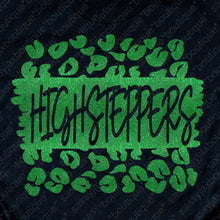 Load image into Gallery viewer, LDHS FALCONS: HIGHSTEPPERS Leopard Script-Black