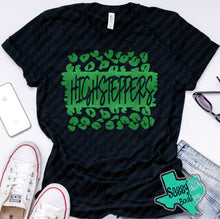 Load image into Gallery viewer, LDHS FALCONS: HIGHSTEPPERS Leopard Script-Black