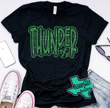 Load image into Gallery viewer, Thunder Extreme: "THUNDER with Logo Insert" Black Tees