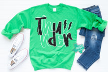 Load image into Gallery viewer, Thunder Extreme: "Split Thunder" Green Tee or Sweatshirt