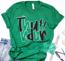 Load image into Gallery viewer, Thunder Extreme: "Split Thunder" Green Tee or Sweatshirt