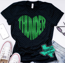 Load image into Gallery viewer, Thunder Extreme: "Thunder Heart" Black Tee or Sweatshirt