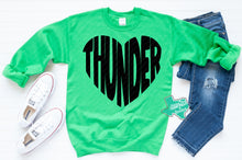 Load image into Gallery viewer, Thunder Extreme: "Thunder Heart" Green Tee or Sweatshirt