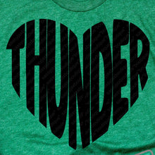 Load image into Gallery viewer, Thunder Extreme: "Thunder Heart" Green Tee or Sweatshirt