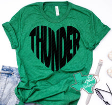 Load image into Gallery viewer, Thunder Extreme: "Thunder Heart" Green Tee or Sweatshirt