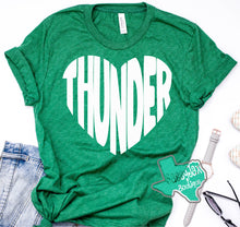 Load image into Gallery viewer, Thunder Extreme: "Thunder Heart" Green Tee or Sweatshirt