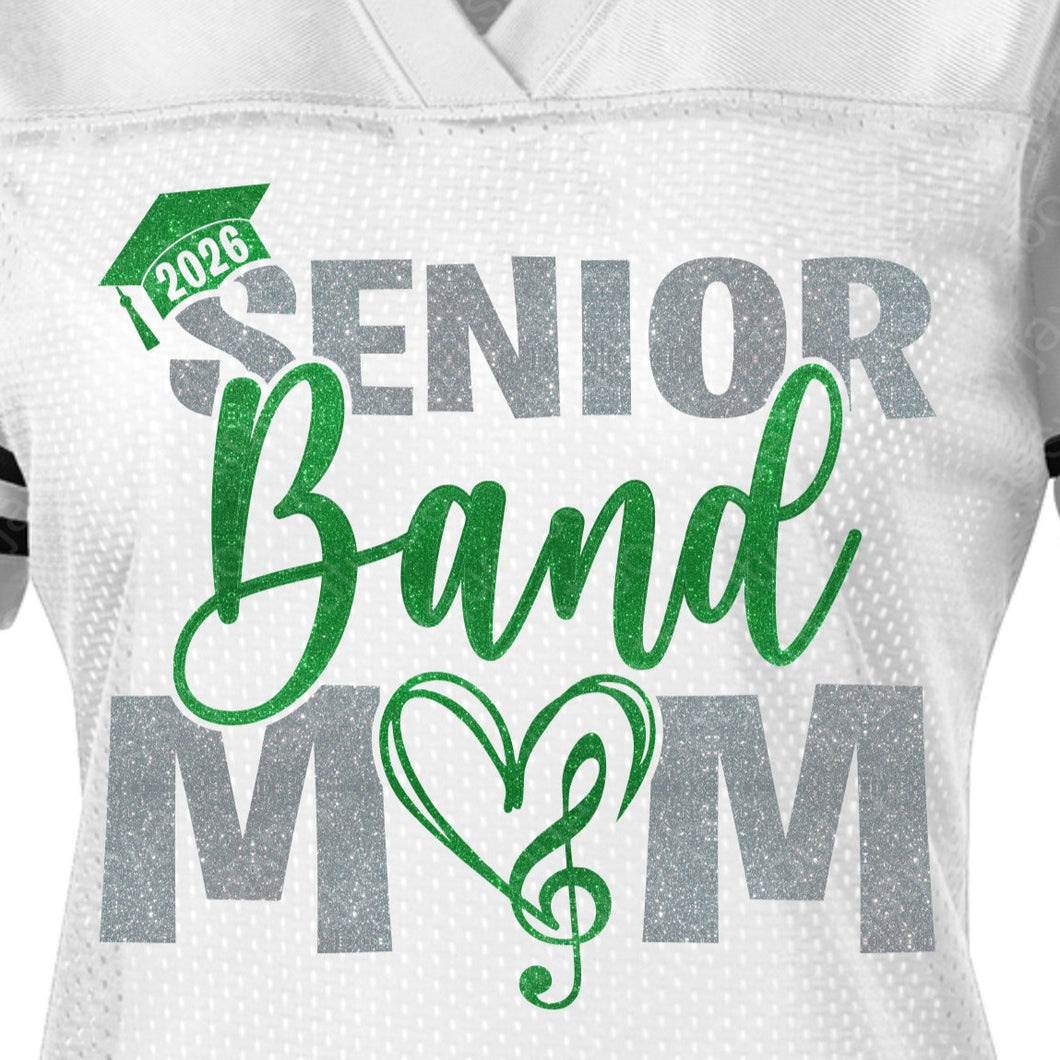 LDHS FALCONS: BAND Senior Mom Jersey-WHITE