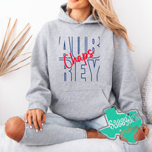 Load image into Gallery viewer, &#39;Aubrey Hollow Block Chaps Script&#39;  Hoodie-Grey
