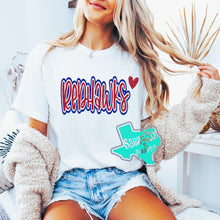 Load image into Gallery viewer, ARGYLE REDHAWKS: 2 Tone Redhawks Heart Tees-White
