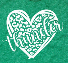 Load image into Gallery viewer, &quot;Thunder Leopard Heart&quot; Green Tee or Sweatshirt
