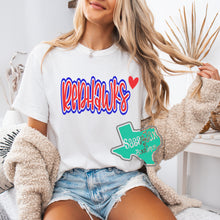 Load image into Gallery viewer, ARGYLE REDHAWKS: 2 Tone Redhawks Heart Tees-White

