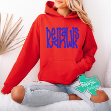 Load image into Gallery viewer, ARGYLE REDHAWKS: Redhawks Wonky Hoodie-Red
