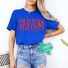 Load image into Gallery viewer, ARGYLE REDHAWKS: Hawks Ain't Us Tees-Royal
