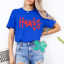Load image into Gallery viewer, ARGYLE REDHAWKS: Hawks script with heart Tees-Royal
