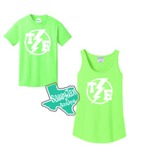 Load image into Gallery viewer, Thunder Extreme: "Logo Tees or Tanks" Neon Green Crop/Full
