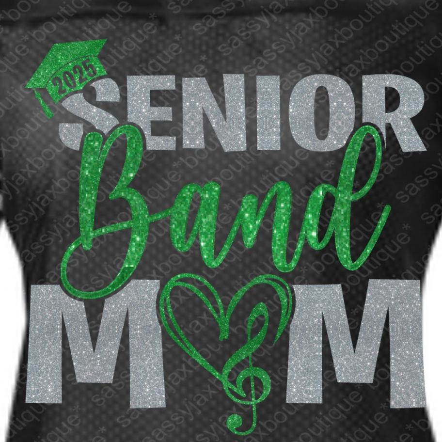 BAND Senior Mom Jersey-BLACK