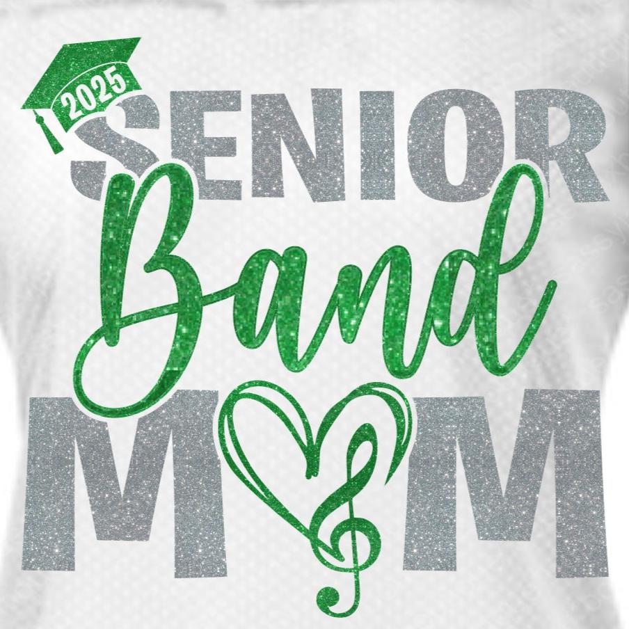 BAND Senior Mom Jersey-WHITE