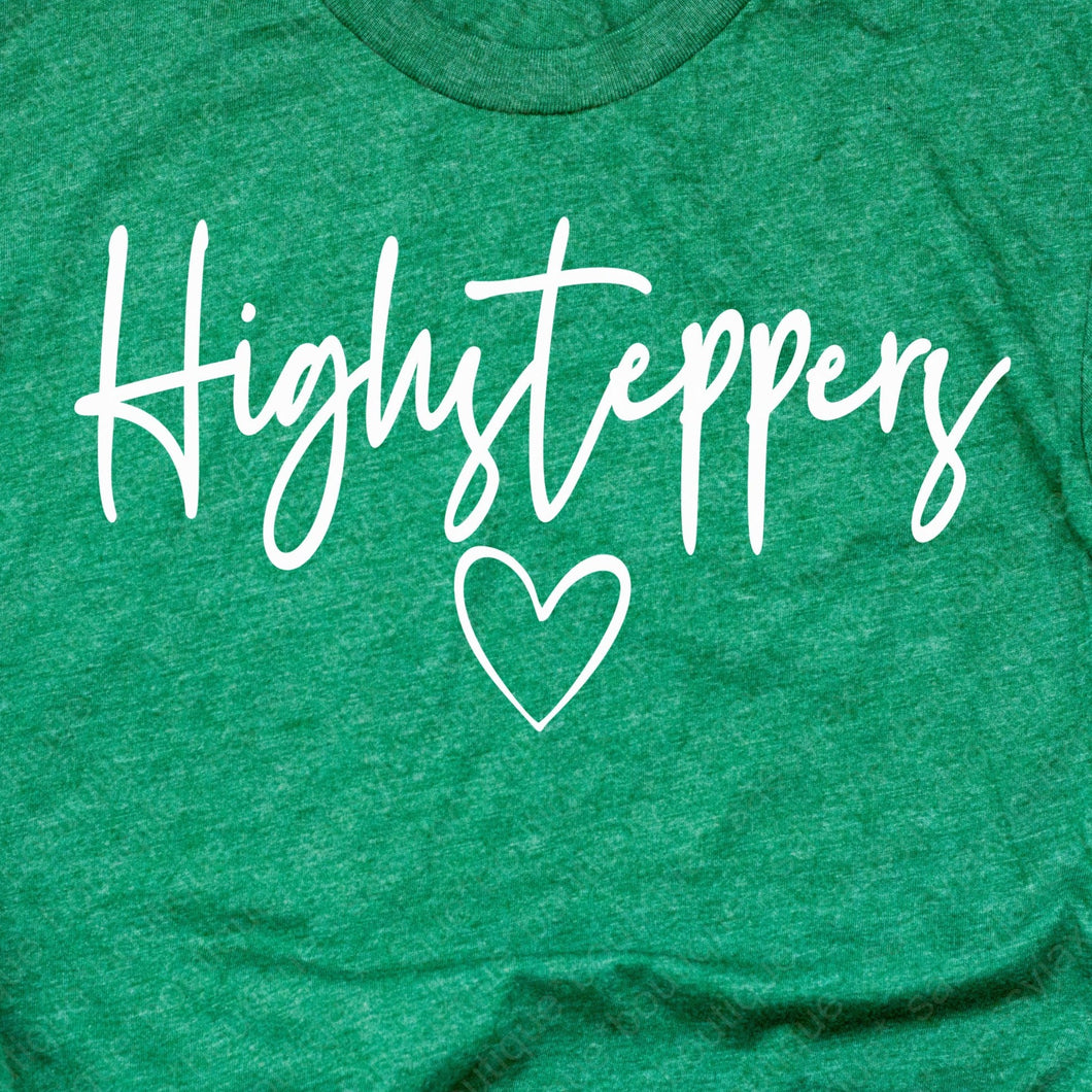 HIGHSTEPPERS Highsteppers Script Heart-Green