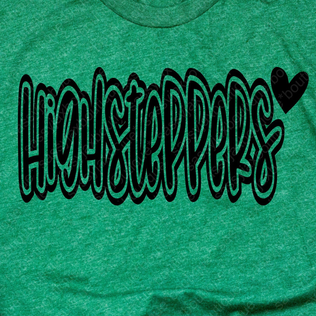 HIGHSTEPPERS Highsteppers with heart-Green