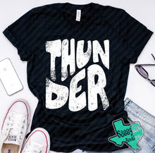 Load image into Gallery viewer, Thunder Extreme: &quot;Stacked Thunder&quot; Black Tee or Sweatshirt
