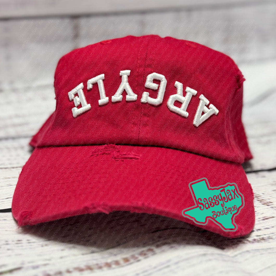 Argyle Eagles: Embroidered ARGYLE Distressed Cap