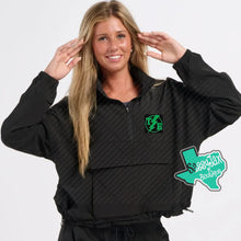Load image into Gallery viewer, Thunder Extreme: “Logo Crop 1/4 Zip Jacket" Black
