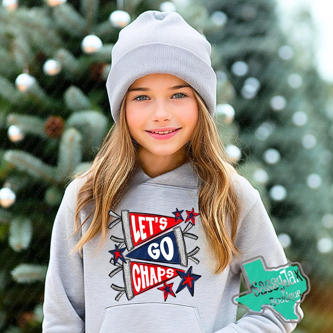 'Let's Go Chaps'  Hoodie-Grey