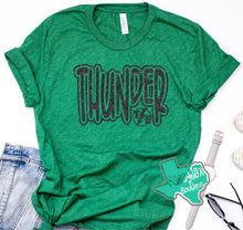 Load image into Gallery viewer, Thunder Extreme: "THUNDER with Logo Insert" Green Tees

